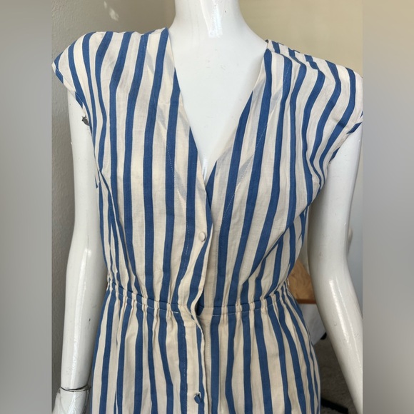 Ali & Jay Tie Wrap Stripped V-Neck Dress Boho Coastal-S - Picture 3 of 14
